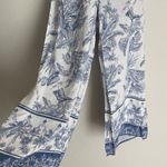 Tribal sz L blue white floral hippie high waisted wide leg pants NWT‎ Photo 5