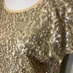 EXPRESS  Gold Sequin Blouse Photo 3