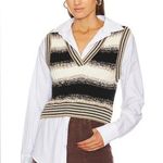 Veronica Beard Black Multi Spear Mixed Media Vest Size XS $498 Photo 0