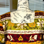 Sag Harbor Women’s Size 12 Striped Floral Shift Dress Short Sleeve Shoulder Pads Photo 3