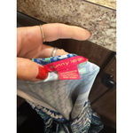 Sunny Leigh Women's  Tunic Top S Blue Green Geometric 3/4 Sleeve Photo 5