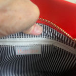 HaytiJoe Red orange Leather Crossbody Bag Small Shoulder Purse Adjustable Strap Photo 3