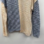 Urban Outfitters  Blue & Beige Knit‎ Long Sleeve Asymmetrical Sweater Size XS Photo 2