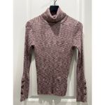 Anthropologie Button Sleeve Turtleneck Space Dye Ribbed Sweater Sz S Photo 1