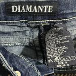 DIAMANTE Distressed Y2K Mid‎ Rise Skinny Stretch Jeans Size 9 Blue Photo 5