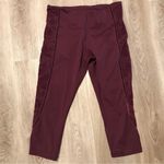 Lululemon Wunder Under Crop High-Rise Flocked 21” Dark Adobe Scatter Floral Photo 3