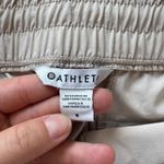 Athleta  Wide Leg‎ Crop Pants Beige Drawstring Elastic Waist Womens US 8 Photo 2
