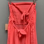 Cali Dreaming Pink Cotton Gauze Maxi Apron Dress Cover up Medium Photo 4