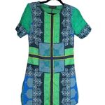 Hemant & Nandita sequined print shift dress XS Green Photo 0