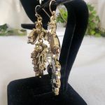 Statement Rope Rhinestone Floral Necklace Earrings Set Gold Photo 7
