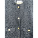 Abercrombie & Fitch  Black Tweed Cropped Blazer Suit Coat Jacket Womens Size XL Photo 4