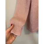Jack Wills mohair wool blend fuzzy knit sweater crew neck soft pink womens sz 2 Photo 2