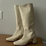 ALOHAS  White Chalk Vegan Leather Boots Photo 0