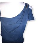 XOXO One Shoulder Jeweled Vinatge Ruched Blouse Photo 40