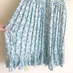 ASOS Design Satin Pleated Puff Sleeve Floral Midi Floral Tea Dress Photo 7