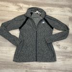 New Balance Heather Black & White Long Sleeve Zip Up Front Side Pockets Jacket Photo 9