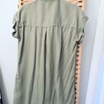 Velvet Heart Olive Green Button-Up Shirt Dress Photo 4