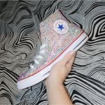 High Top Shoes AB Rhinestones SIZE 9.5 Pink Photo 1