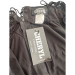 Vintage style Fringe Detail Cami Bodycon Dress size L Black Photo 1