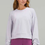 Lululemon  Peleton Perfectly Oversized Softstreme Cropped Sweatshirt in Lilac Photo 0