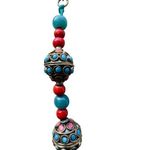 Vintage Handmade Bead Beaded Necklace W/earrings Tibetan Faux Turquoise Coral Orange Photo 5