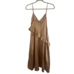 SONG OF STYLE Yuki Midi Sz XS Dress in Champagne Tan Photo 6