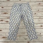 Joie  Brighton E Sleeveless Top and Dilys Ikat Cropped Pants Silk Set Baja Blue Photo 10