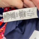 Eliza J  Navy Blue Striped Floral Print 3/4 Sleeve Shift Mini Dress Womens 6 Red Photo 9