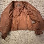 Bagatelle Distressed Asymmetrical Brown Faux Leather Size S Photo 7