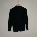 SOH Black Moto Cashmere/Cotton Blend Jacket/Cardigan With Leather Elbow Patch M Black Size M Photo 8