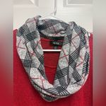 Chic Red Long Sleeve Dress with Plaid Scarf size XL Photo 1