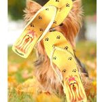 Woodies Yorkie Sandals Size 6 Heels Paw Print Throngs Long Hair Dog Pet READ Tan Photo 2