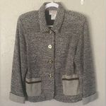 Peter Popovitch Womens Blazer Size Petite Medium MP Black Brown Y2K Vtg 90s Photo 1