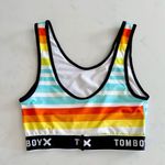 TomboyX Sunset Stripes Sport & Swim Top, sz. S Black Photo 3