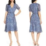 Eliza J Eliza J Leopard Print Faux Wrap Dress in Blue Lyst plus size 20W Photo 1
