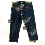 Versace Jeans Couture Vintage Wide Cuff Cropped Arrow Stitch Size 0 US (36 IT) Blue Photo 5