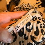 ZARA Pleated Leopard Print Wrap Blouse Photo 3