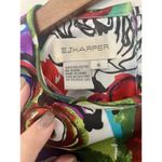 Harper EJHarper Shirt Size6‎ long sleeve colorful watercolor Artsy Floral Geometric Photo 5