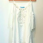 Solitaire  Swim White Cold Shoulder Coverup size small Photo 0