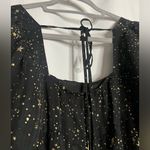 Nasty Gal  Black and Metallic Gold Star Flouncy Babydoll Dress 6 Photo 7