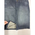 st. john's bay Y2K St. John’s Bay Stretch Denim Slit Skirt Women Size 16 5-Pocket‎ Classic Blue Photo 1