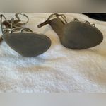 Zigi Soho Blaker Sz 7.5 High Heel Silver Patent strappy 4" heel back zipper Photo 5