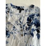 Ellen Tracy  Linen Blend Floral Beachy Lounge Comfort Sleeveless Blouse‎ Medium Photo 3