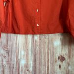 Everlane Orange Woven PJ Button Front Top Photo 5