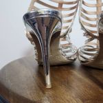 Christian Siriano Silver Strappy Stiletto Heel Size 10 Heeled Gladiator Sandal Photo 4