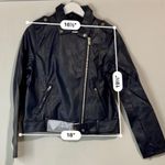 Zenana Outfitters Women’s Croc Embossed Faux Leather Belted Pocket Jacket Navy Size Sm NWT Photo 5