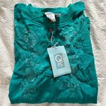 NWT: Turquoise embroidered t shirt Size 3X Photo 1