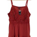 Torrid New Babydoll Crinkle Gauze And Lace Tank Top Photo 3