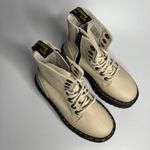 Dr. Martens  Jadon III Leather Platform Combat Boots in Vintage Taupe Pisa Photo 6