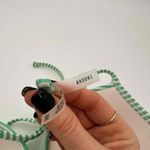 Aerie Green White Striped Brooke Halterneck Swimwear Top Size 36B Photo 6